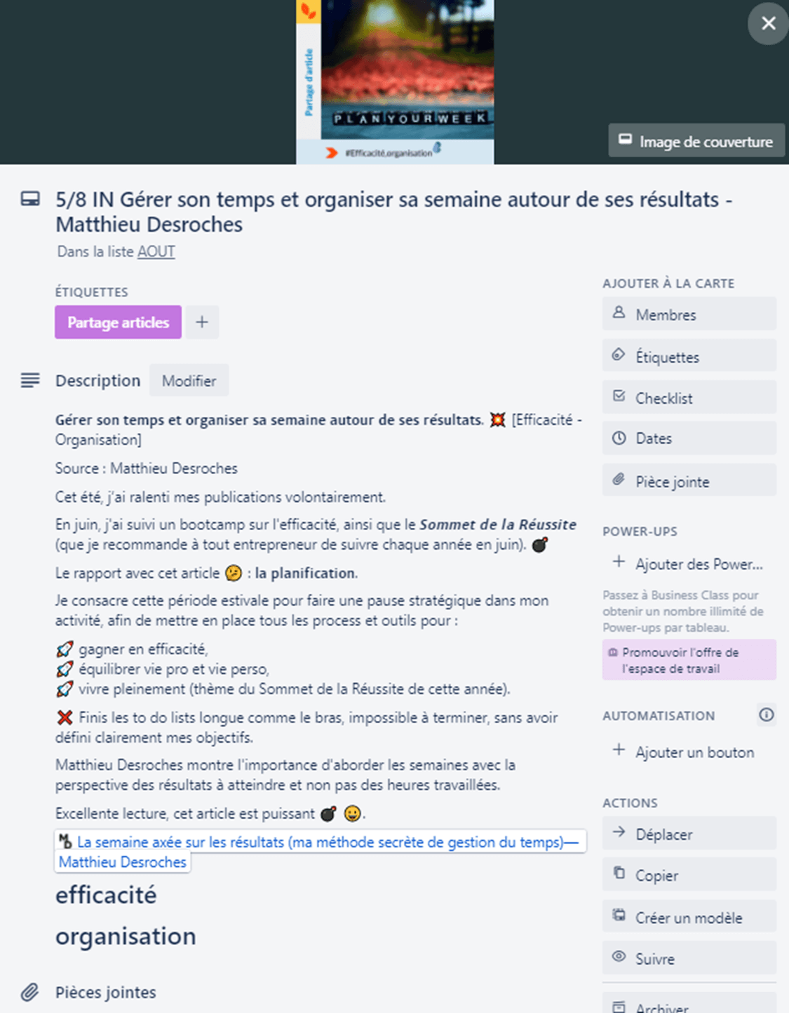 Aperçu d'un post dans calendrier éditorial article 2