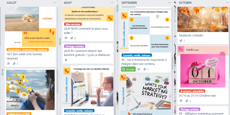 Utiliser Trello : le calendrier éditorial