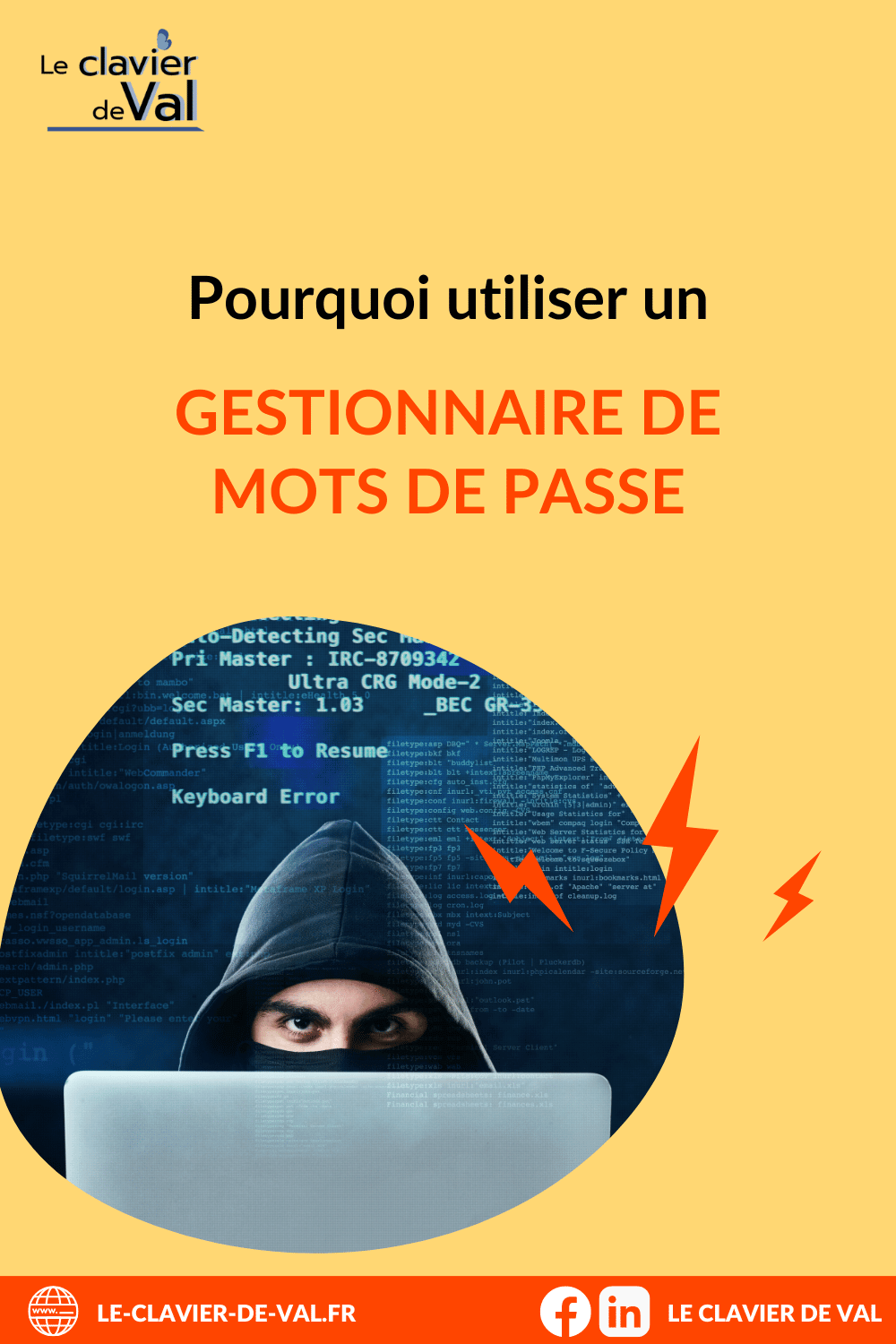 Image d'un hacker épingle Pinterest