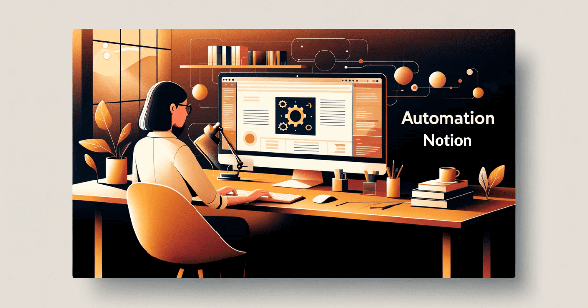 Comment automatiser vos tâches récurrentes dans Notion - vue d'une personne sur son ordinateur