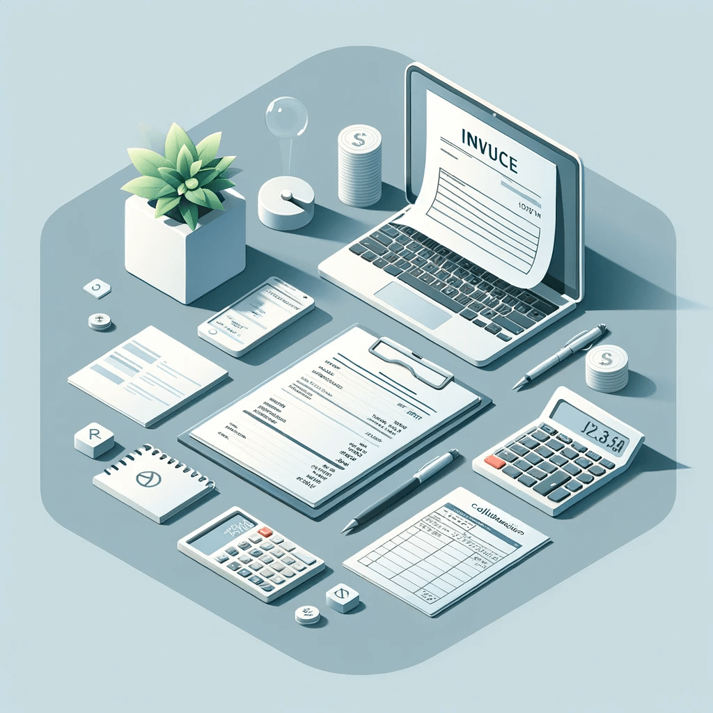 Gestion financière pour organisme de formation - visuel d'une facture sur l'ordinateur