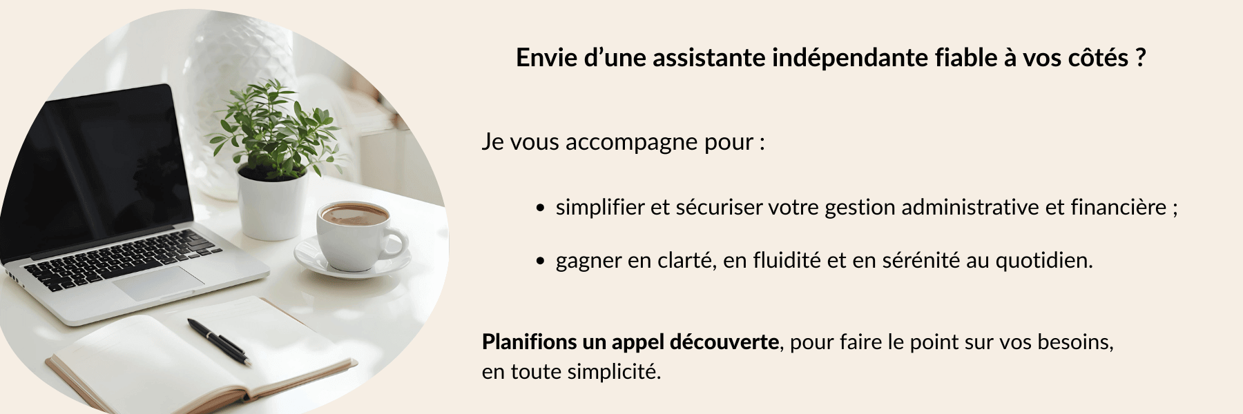 Planifications un appel découverte Bandeau pour planifier un appel découverte